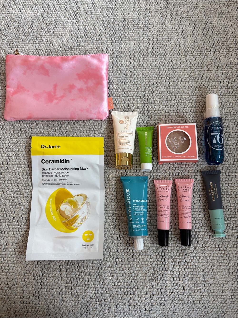 2 months Ipsy assorted makeup /skincare items + pouch